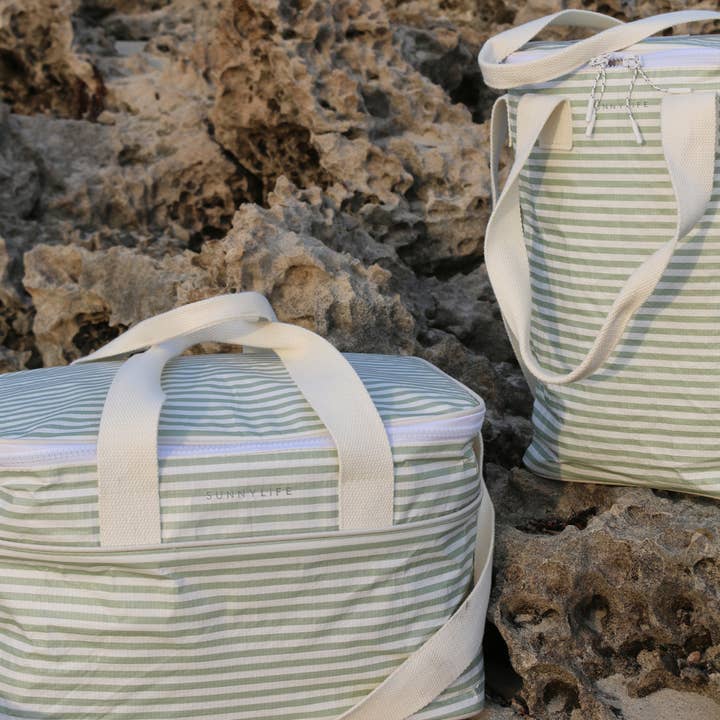 Sunnylife - Wholesale Cooler/Cooler Bag - Light Cooler Drinks Bag La Palma Sage Stripe
