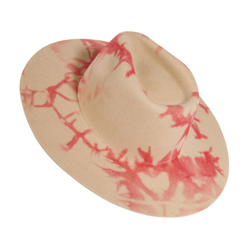 American Hat Makers - Wholesale Fedora - Unisex - Tie Dye Wool Felt Fedora Hat - Style Demi3