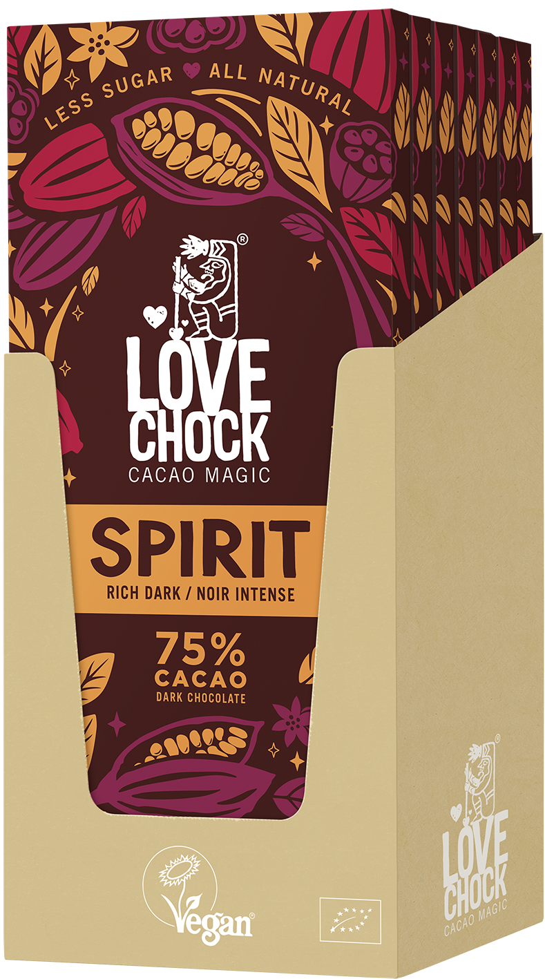 Lovechock NL - Wholesale Chocolate Bar - 75% dark chocolate - Organic, plant-based and sustainable2