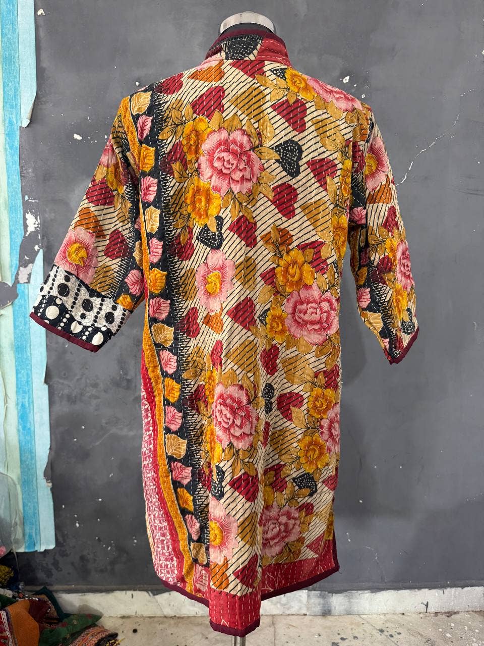 bhavnas boutique – wholesale Jacka - Dam – Kimonojackor Dam Indisk Handgjord Bomull Kanthajacka4