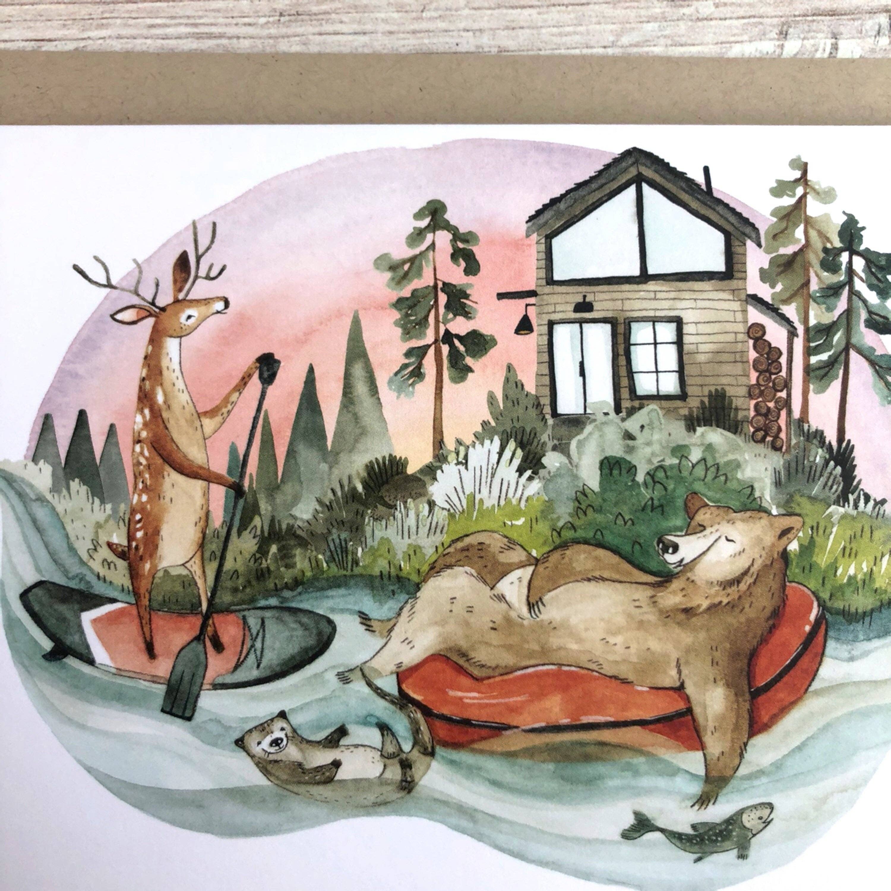 Canyon & Cove Art - Wholesale Everyday Greeting Card - River Float Card2