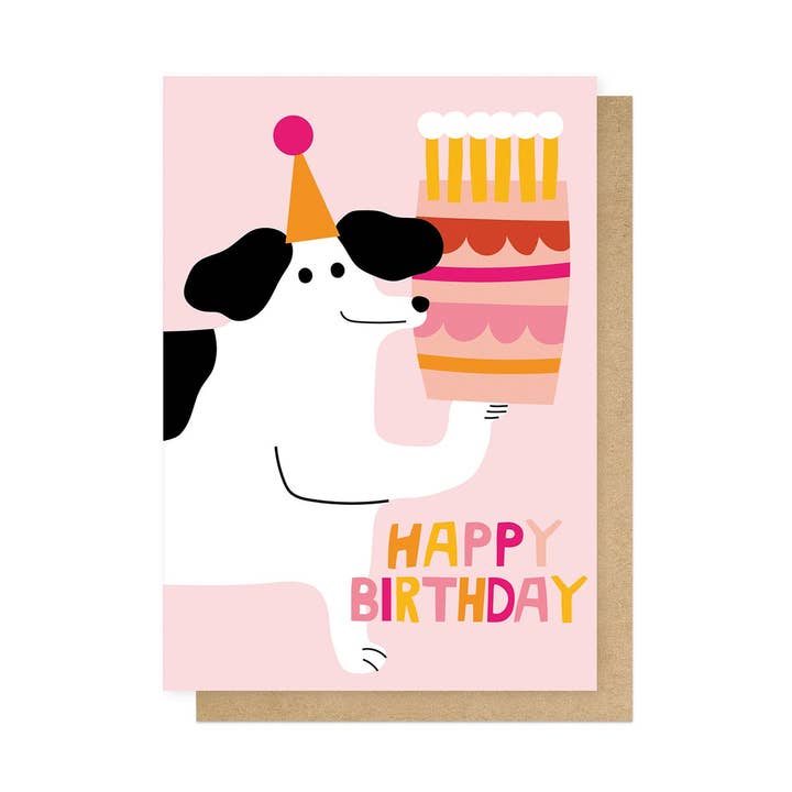 Dog Birthday Party Greetings Card for wholesale by East End Prints - Greetings Cards & Postcards