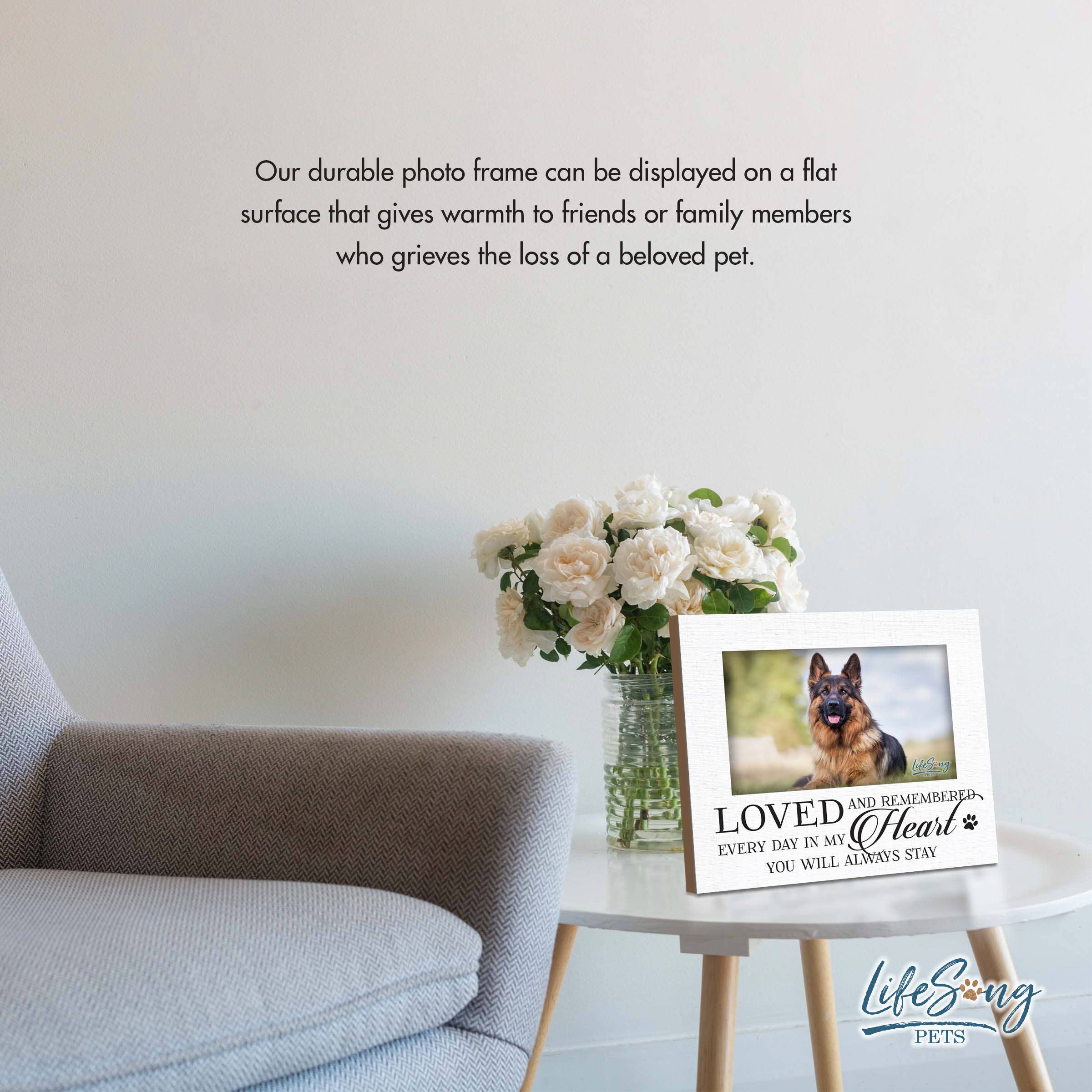 LifeSong Milestones - Wholesale Picture Frame - Dog Memorial Wooden Picture Frame – Loved and Remembered 10