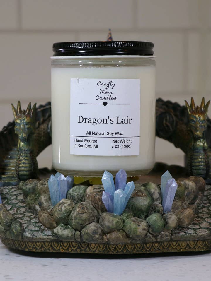 Dragon’s Lair Soy Candle, Wax melts, Room Sprays for wholesale by Crafty Mom Candles LLC