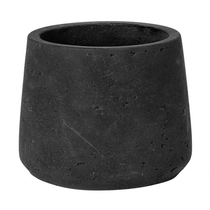 Patt XL - Black Washed - L9,06in x W9,06in x H7,68in for wholesale by Pottery Pots