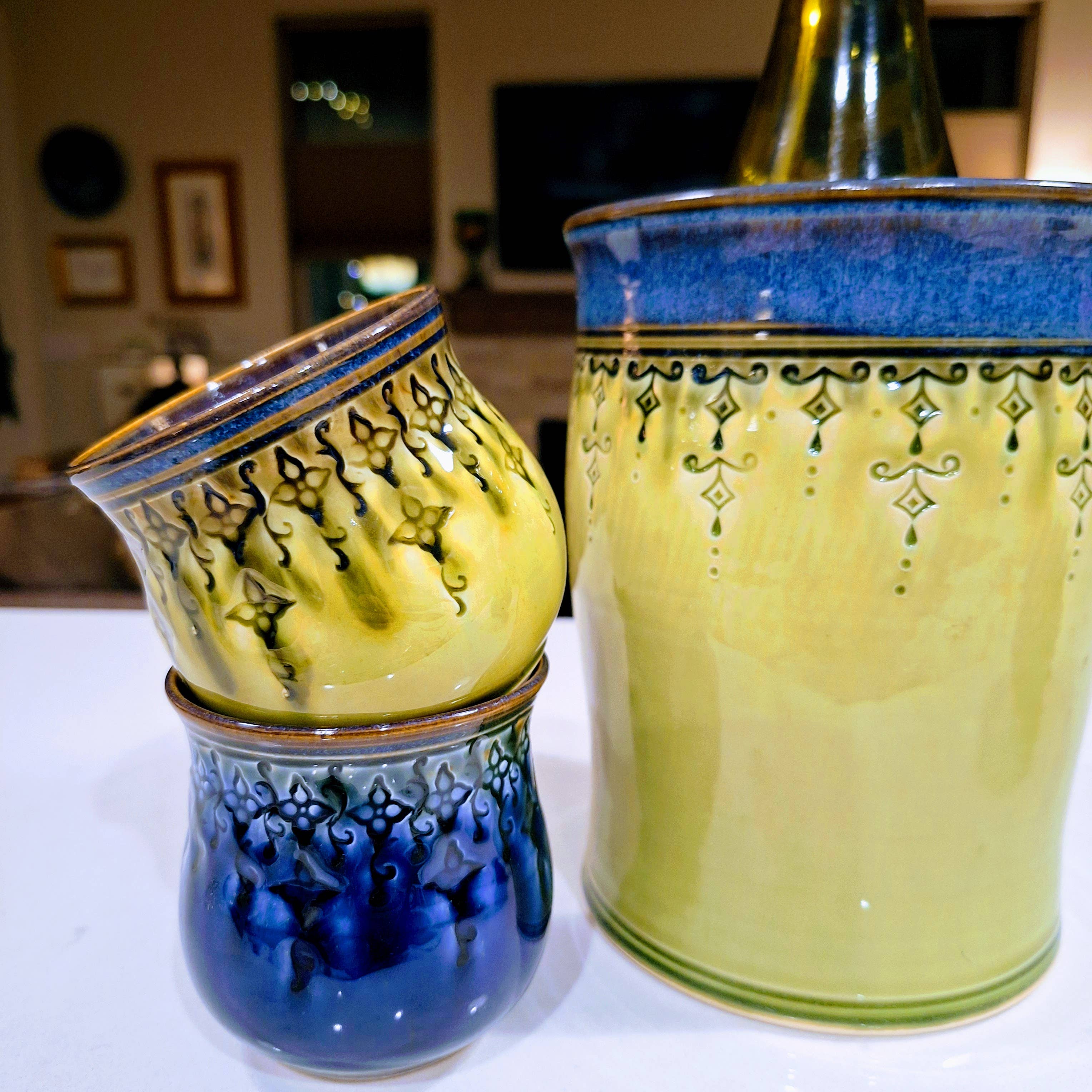 Plays in Mud Pottery - Venta al por mayor Copas de vino - Copa de vino sin tallo - Hecha por encargo - Cerámica artesanal16