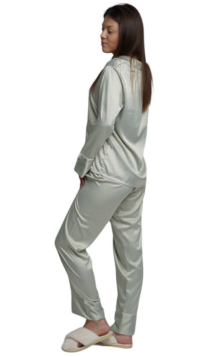 Taniri – wholesale Sleepwear set – Women's – ASHLEY LONG MATTE SATIN  PAJAMAS20