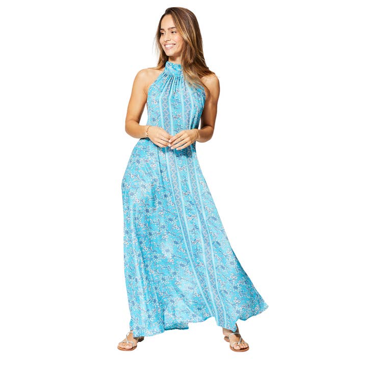 Ipanima - Wholesale Dress - Women's - LONG SLEEVELESS SUMMER DRESS MAXIPA0646B