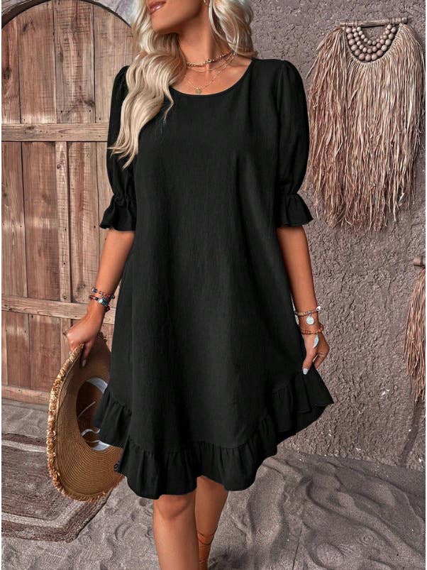 pinkblu02 - Wholesale Dress - Women's - Summer Women Fashion Casual Cotton Linen Dress