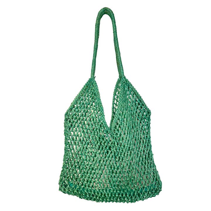 Anju Jewelry - Wholesale Tote Bag - Women's - Lucia Open Weave Jute Tote