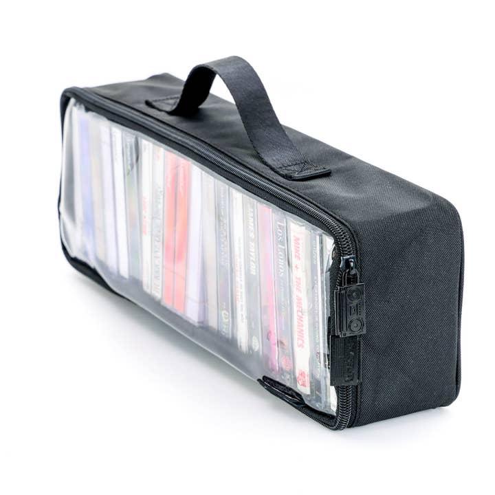 Fydelity - Wholesale Storage Bag - 70402: Cassette Storage Case 20 Pcs | Black Poly Clear View3
