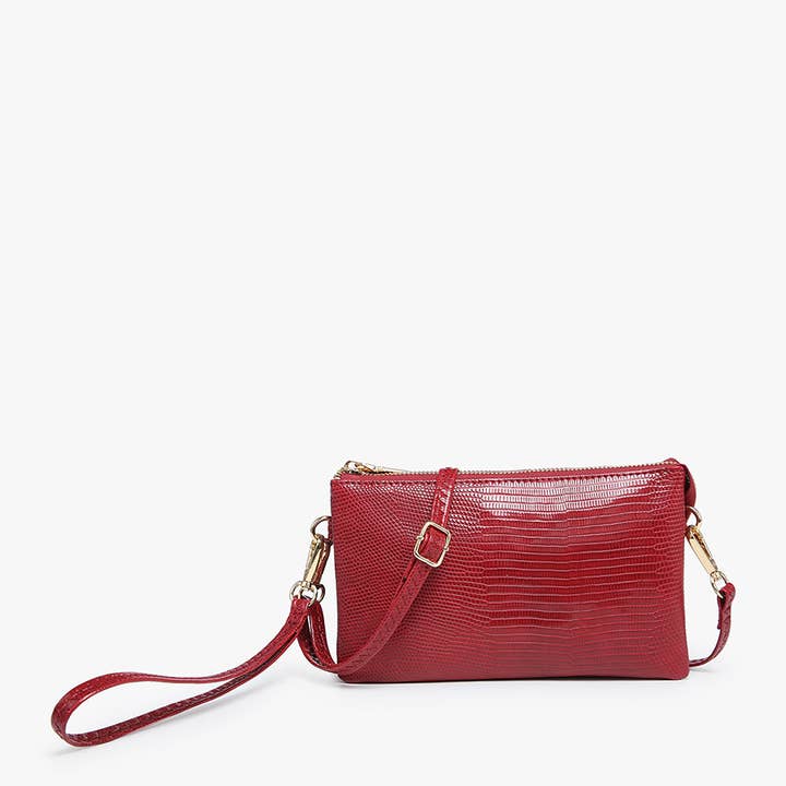 Jen & Co. - Wholesale Crossbody Bag - Women's - M013LZ Riley Lizard 3 Compartment Crossbody/Wristlet