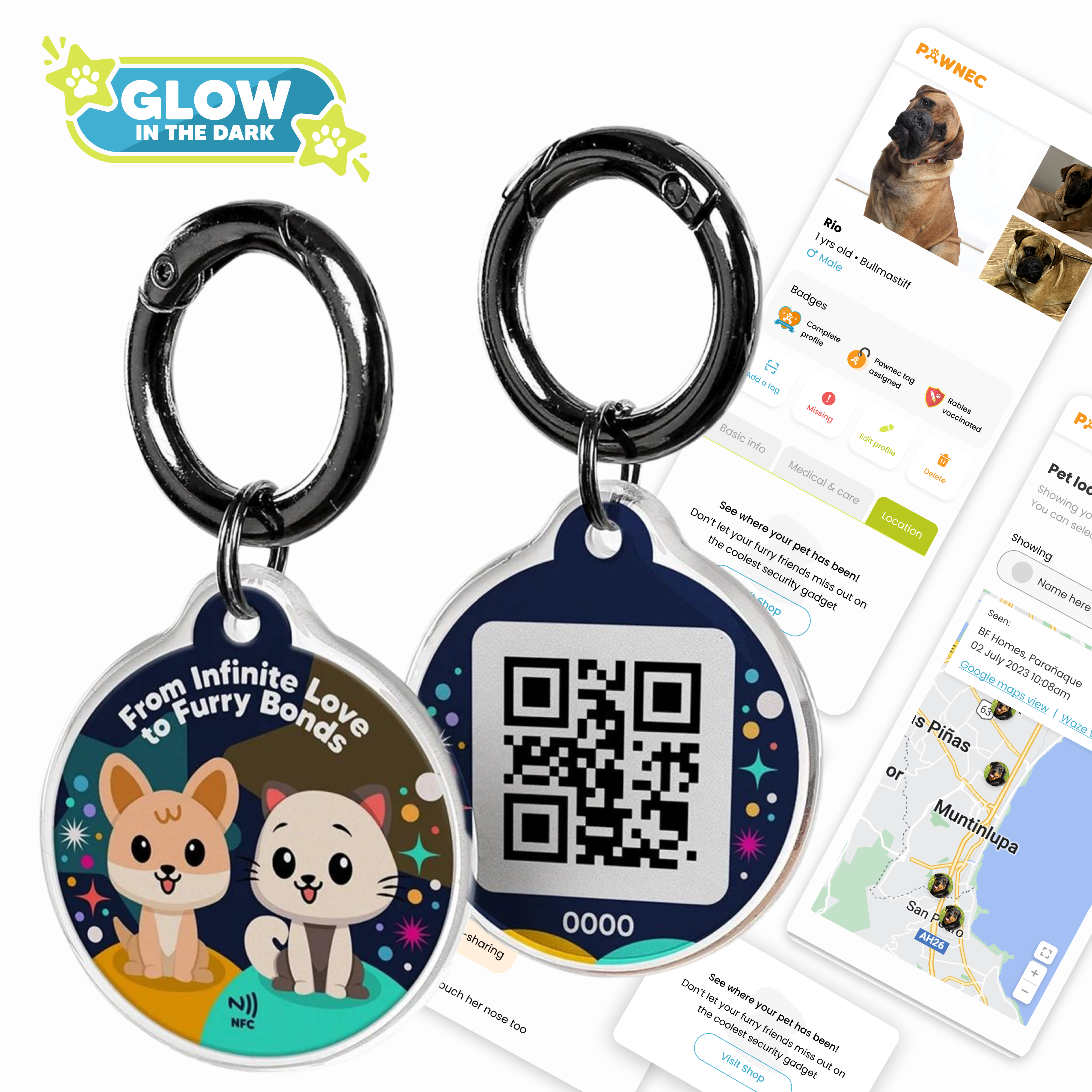 Pawnec - Wholesale Pet Identification Tag - Cat/Dog - IndieTag "Glow n Go"17