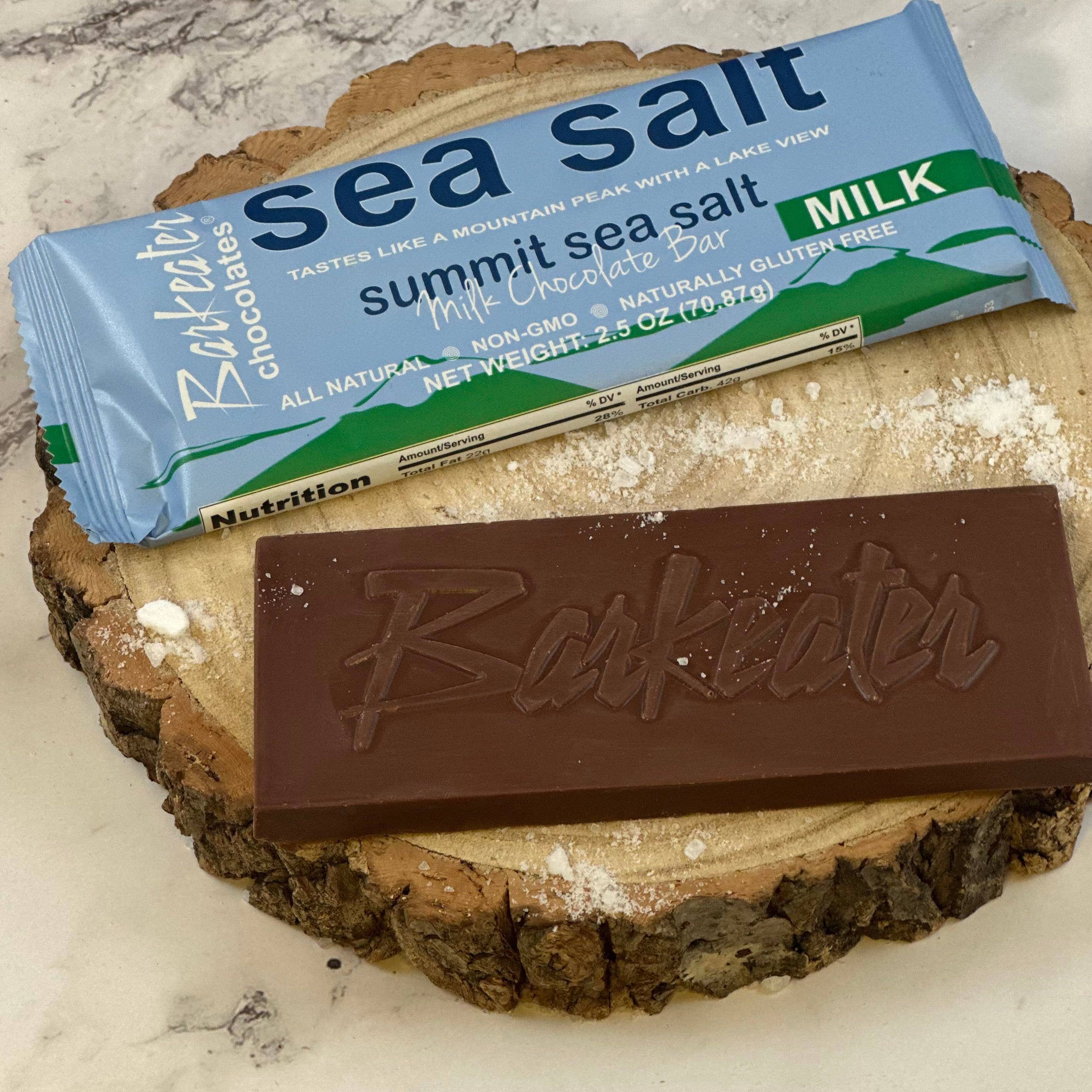 Barkeater Chocolates - Vente Barre chocolatée - Tablette de Chocolat au Lait et Sel Marin Summit0