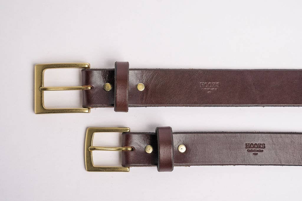 Hooks Crafted Leather Co. - Wholesale Belt - Unisex - Havana Brown Bridle Belt4