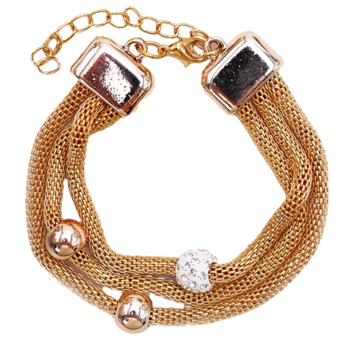 Cap Zone - Vente Bracelets maillon et chaîne - Bracelet à chaîne en alliage métallique à brins multicouches2