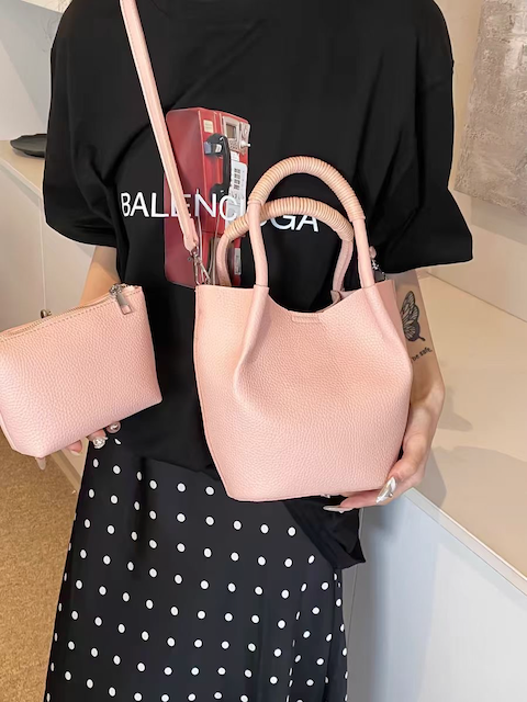 Pretty Persuasions - Wholesale Tote bag – Women's - P22174 Small Tote Crossbody Bag w/Cosmetic Pouch1