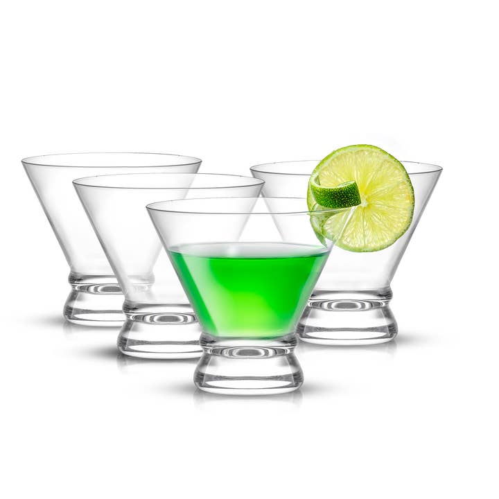 JoyJolt - Wholesale Cocktail/Liquor Glass - Afina Heavy Base Stemless Martini Glasses