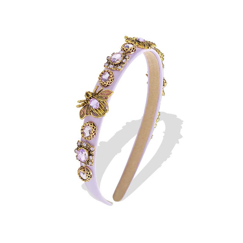 AMORINO SRL - Wholesale Fashion Headband - Women's - HAIRBAND WITH BEES AND CRYSTALS - PP2392F1155