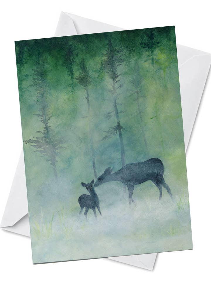 Tarjeta de felicitación - Ciervo - Naturaleza del bosque Cervatillo para venta al por mayor de Oladesign