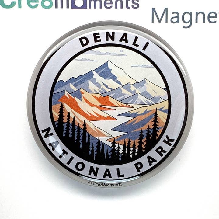 Cre8Moments Aimant NFC en acrylique du parc national de Denali pour la vente par Cre8Travel