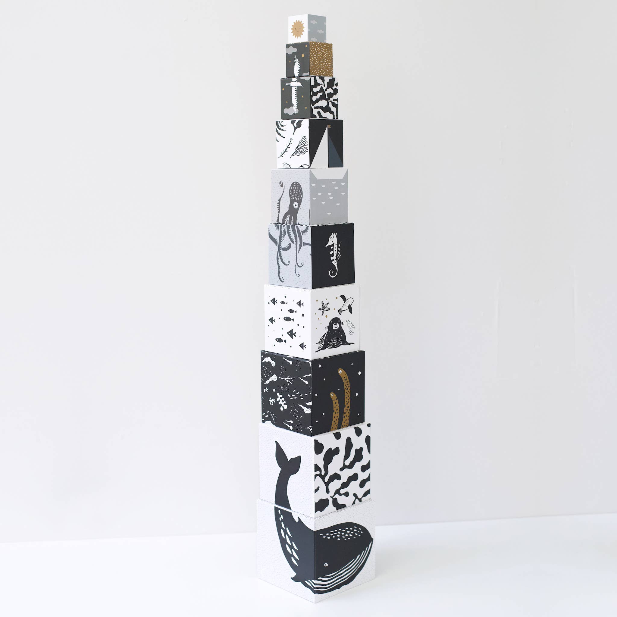 Wee Gallery - Wholesale Stacking Game - Nesting Blocks - Ocean Animals2