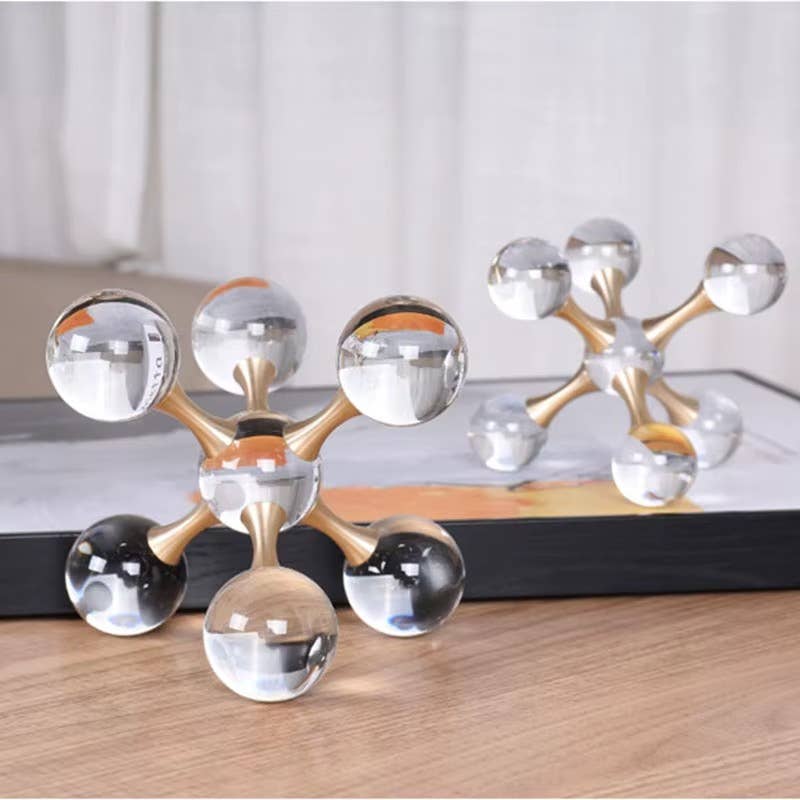 VIGOR - Wholesale Decorative Tabletop Object - Golden Crystal Ball Home Decor for Modern Western House12