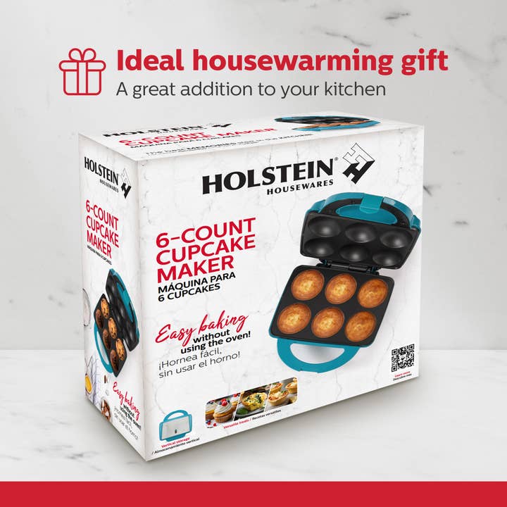 Holstein Housewares - Wholesale Kitchen Appliance - Holstein Housewares Cupcake Maker 6 Full Size Muffins21