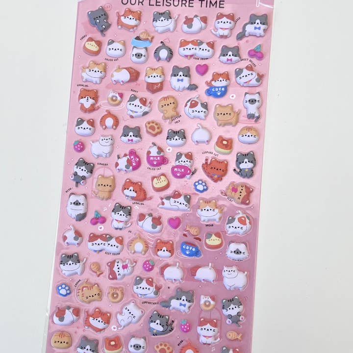 BCmini - Wholesale Sticker - 11023 Tiny Animal Food Court Puffy Assorted Stickers-124