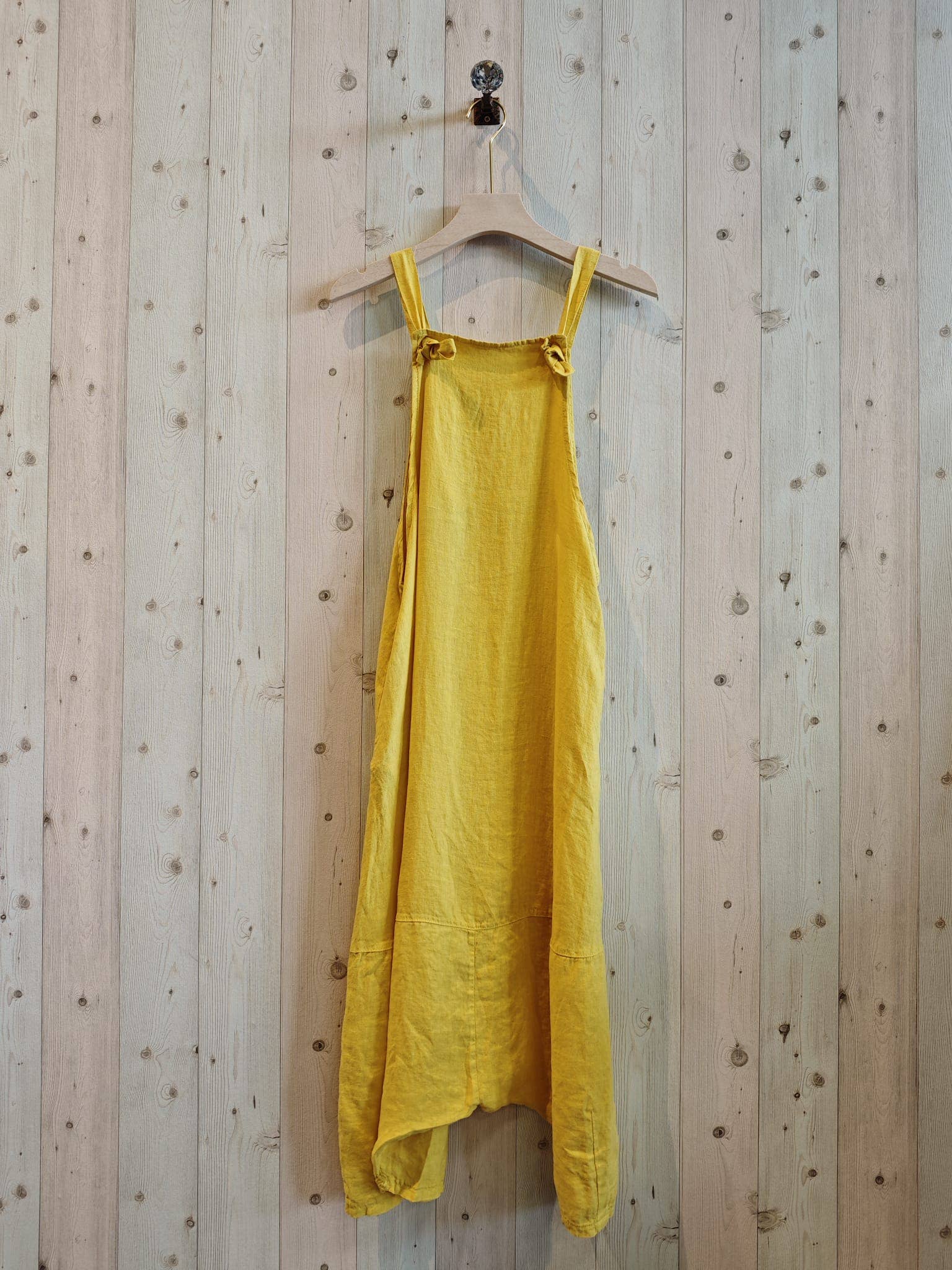 Linen & More - Vente Combinaison – femme - Référence 4317 robe salopette 100 % lin couleur cacao9