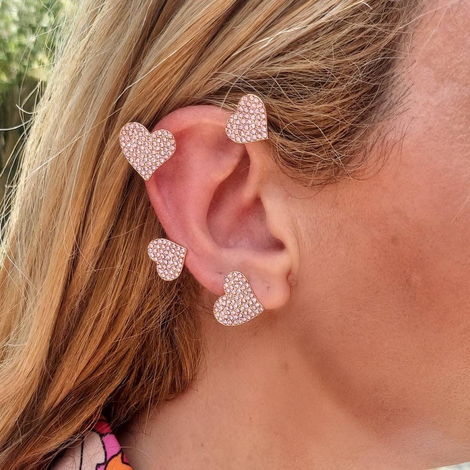 Daemon srls - Wholesale Cuff/Wrap Earrings - QUERIDA ~ EARCUFF mono orecchino con cuori in cubic zirconia4