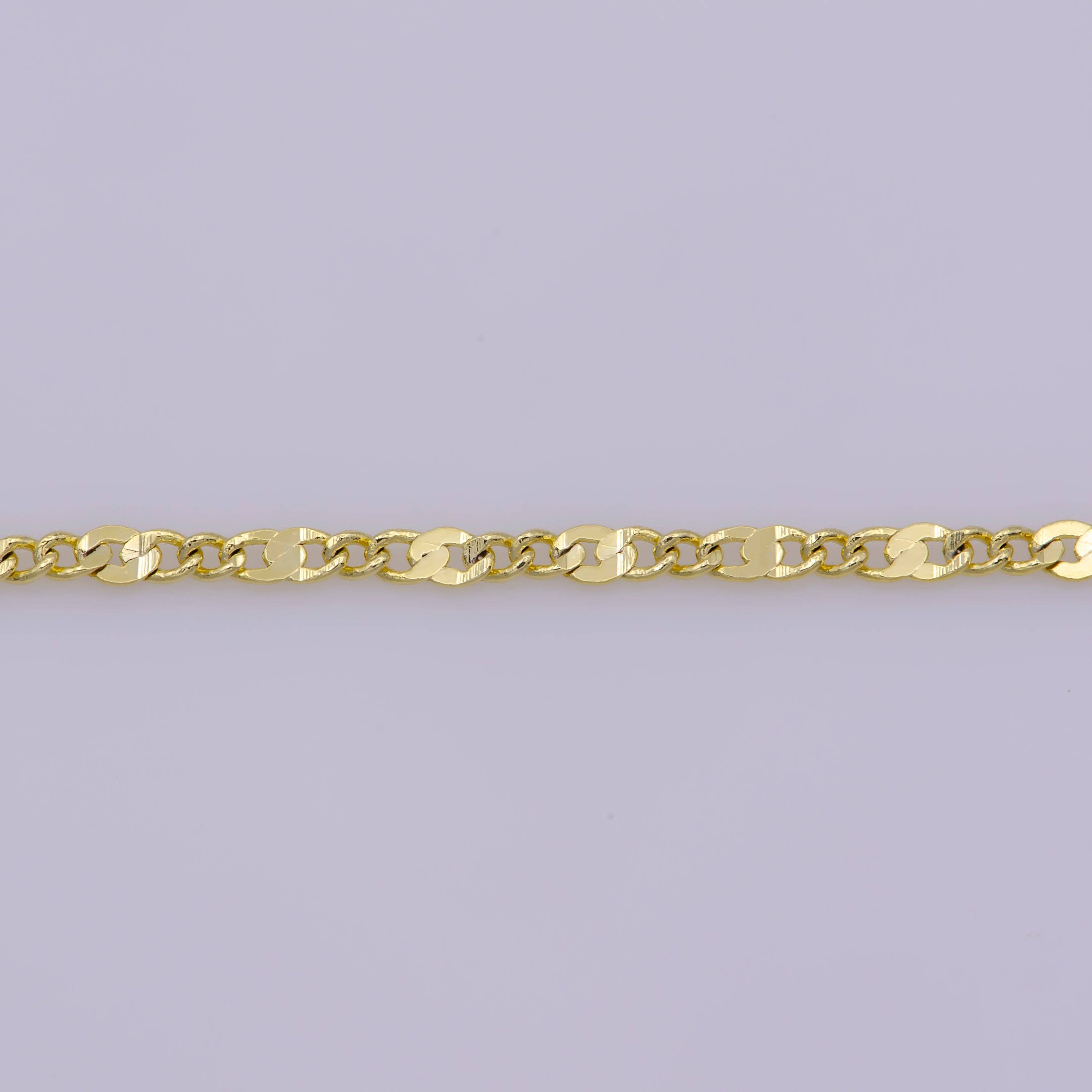 Aim Eternal - Vente Collier maille et chaîne - Collier à chaîne de marin plat, chaîne de marin plate remplie d'or 14 carats/Chaîne d'ancre, maillon de créateur, unisexe pour hommes et femmes1