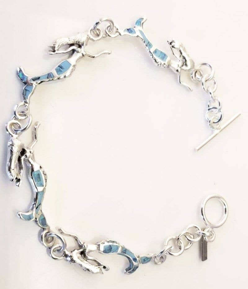 Costello International - Wholesale Tennis Bracelet - Treasure Island Opaline Silver Tennis Bracelets1