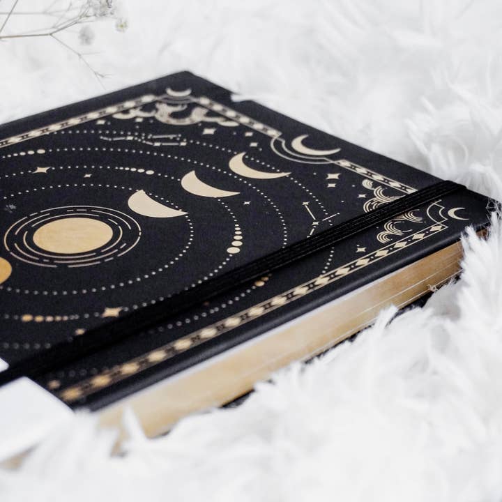 Noelle Gifts & Paper - Wholesale Journal/diary - Celestial Dreams Bullet Journal (Black/Gold) - SECONDS8