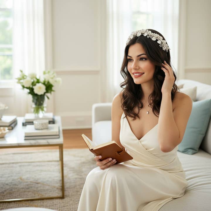 COLEÇÃO ATHENA - BANDOLETE LUXE PEARL -AHB155 por atacado de Athena Bridal Jewellery