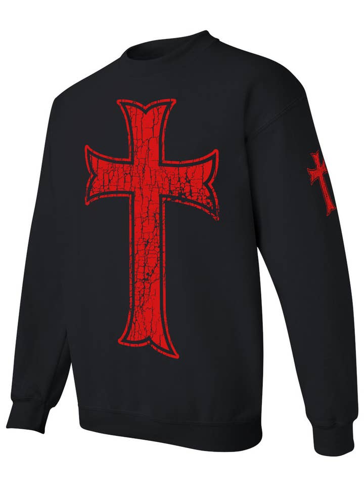 Knights Templar Christian Crusader Cross Unisex Sweatshirt for wholesale by Multi-Vendor Sales