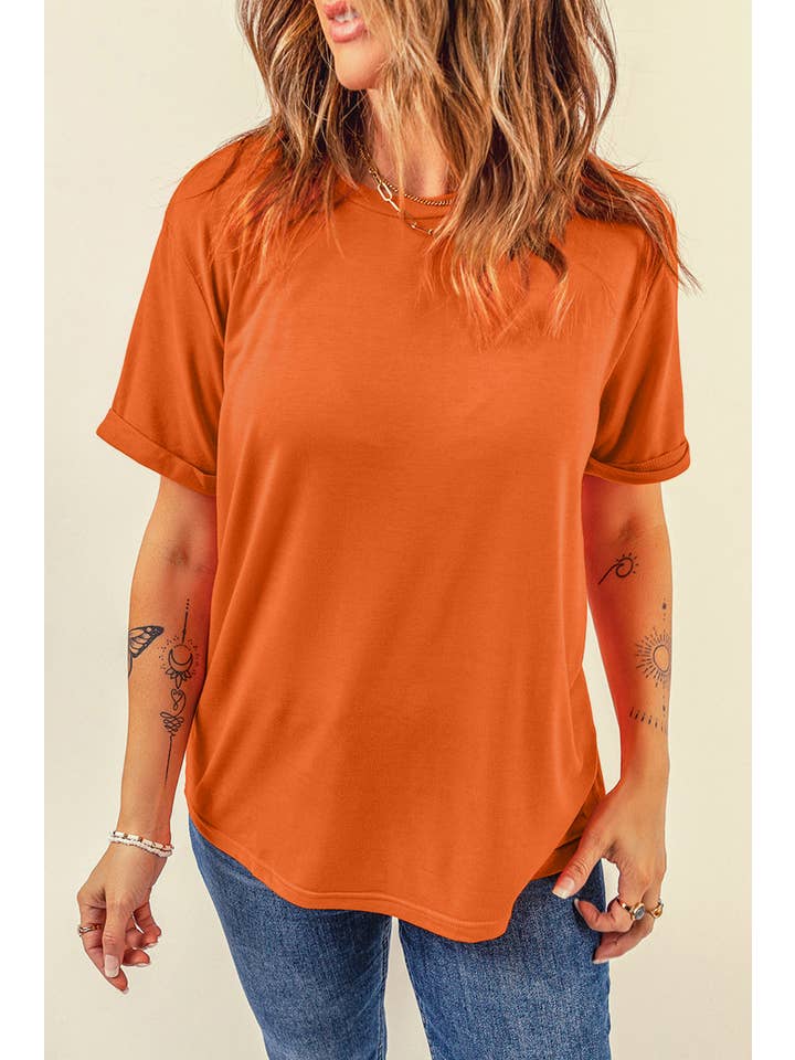 PRETTY BASH - Wholesale T-Shirt - Women's - Solid Short Sleeve Crew Neck Tee2