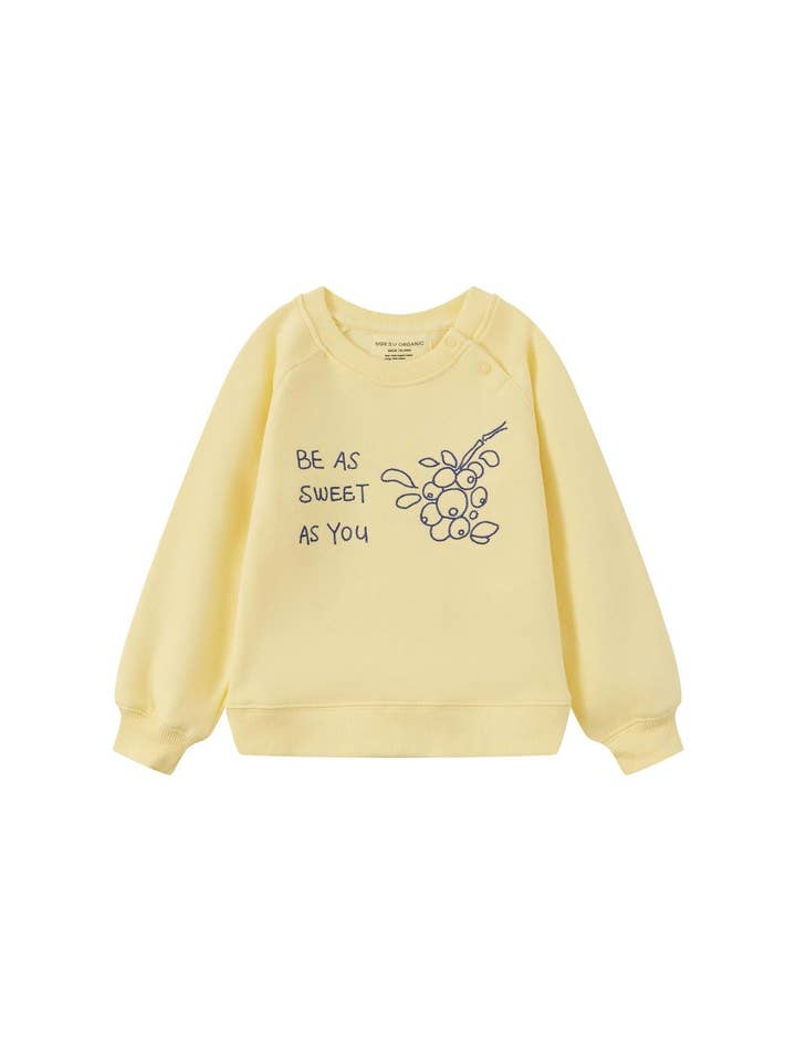 Toddler Organic Fleece Sweatshirt-Mellow Yellow for wholesale by Norsu Organic