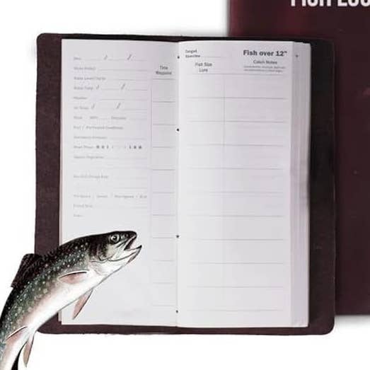 RAW HYD Leather Fishing Log Book Journal (45 Pages, 8.5" x 4") - Fly Fishing Books for Men - Fishing Journal Log Book - Must Have Fishing Essentials for wholesale by RAWHYD Leather Co.