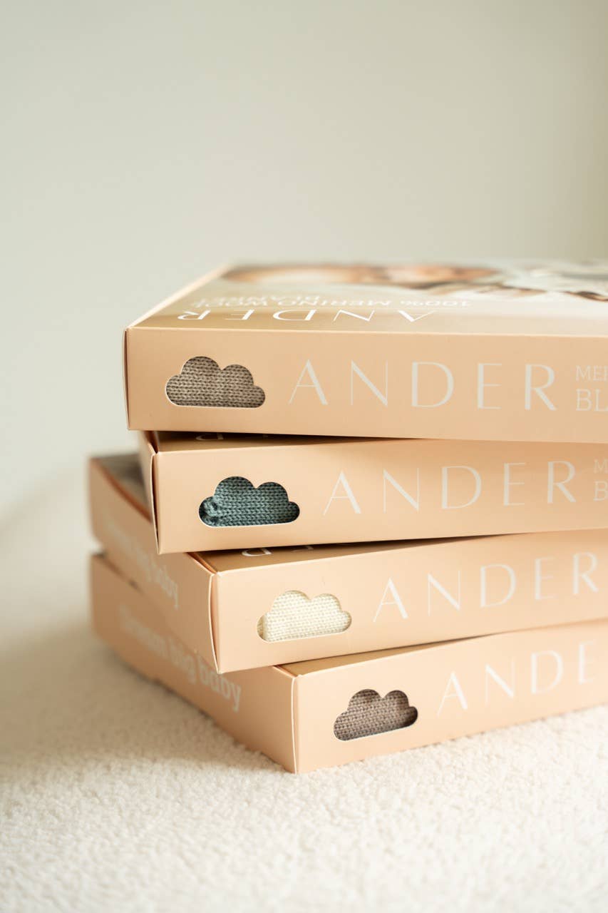 Ander - Vendita all'ingrosso Coperta - Bambini e neonati - Coperta per neonati in 100% lana Merino - Apollo - 75x100 cm Prodotto in PL9