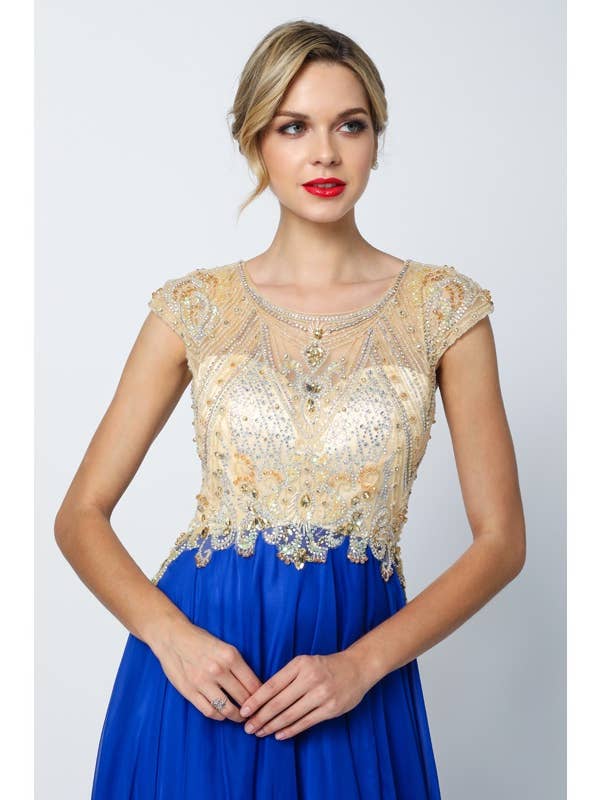 Vestido formal de señorita con mangas 3/4 y abalorios en la parte delantera, estilo 636 para venta al por mayor de Juliet