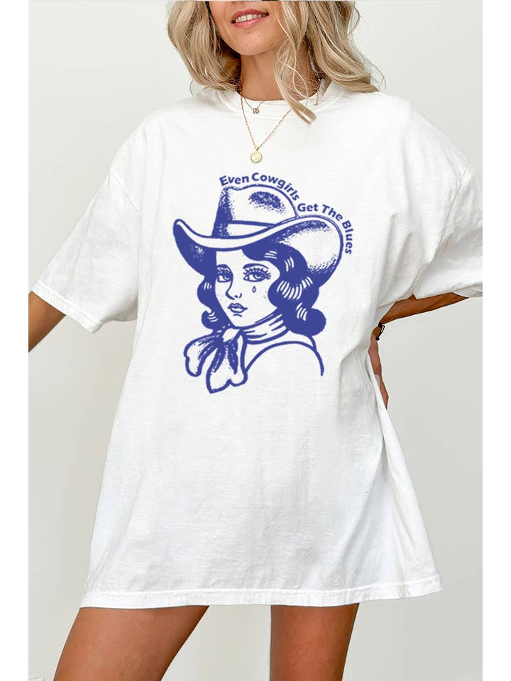 Illustrated Society - Wholesale Tunic – Women’s - COWGIRLS WESTERN VINTAGE GRAPHIC OVERSIZED TEE4