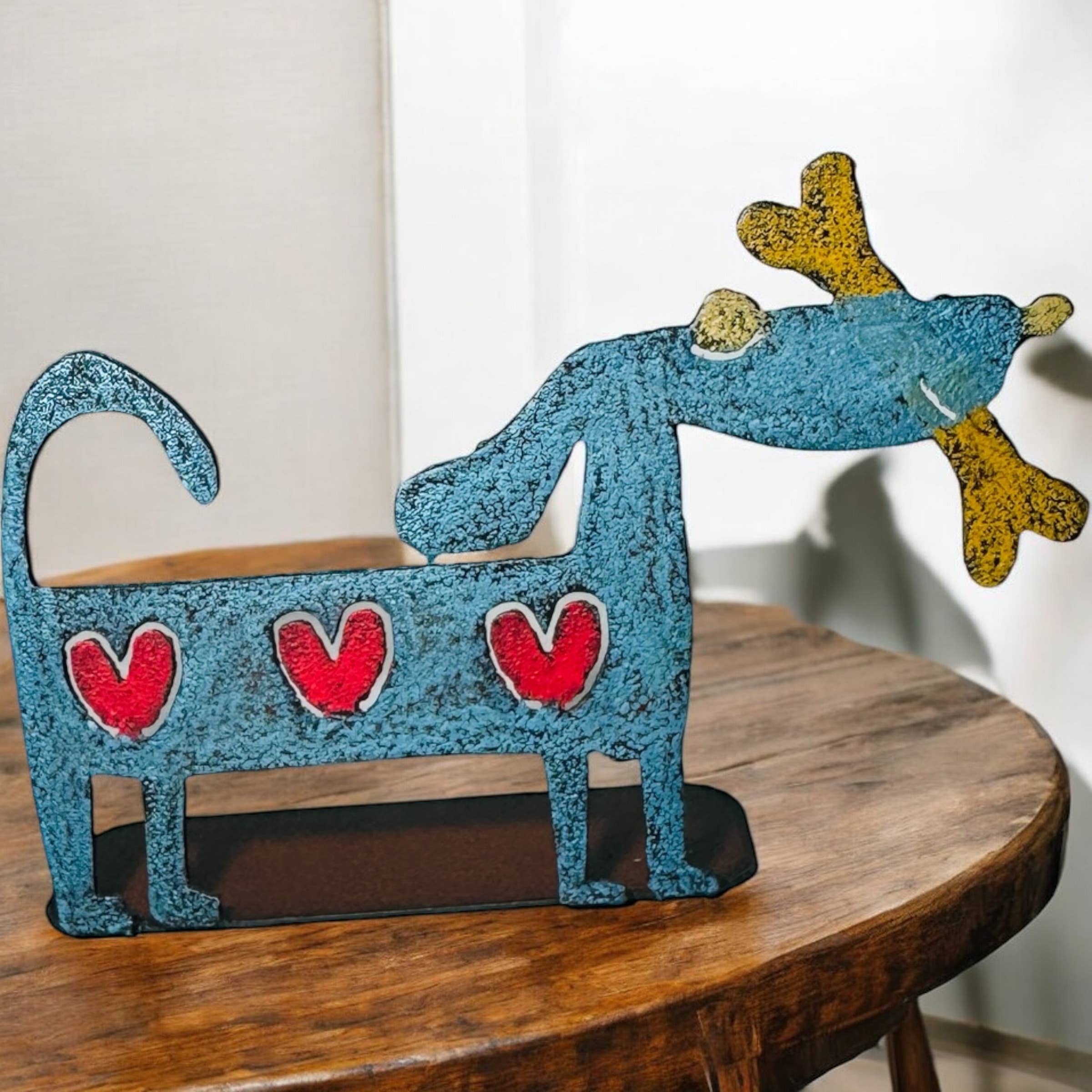 Whimsies – Engroshandel Bordpynt – Hund stående Bordplade Gave finurlige metalgaver dyreelsker1