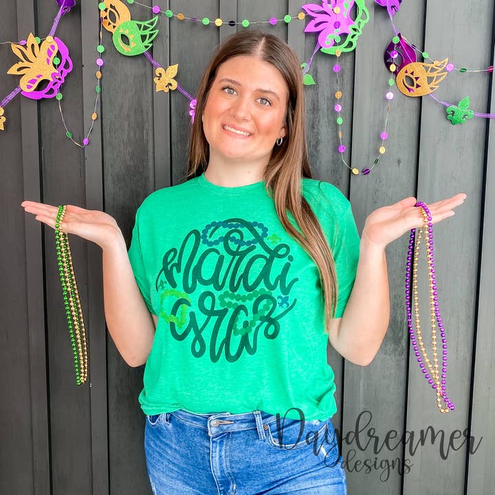 Mardi Gras Tee for wholesale by Daydreamer Designs