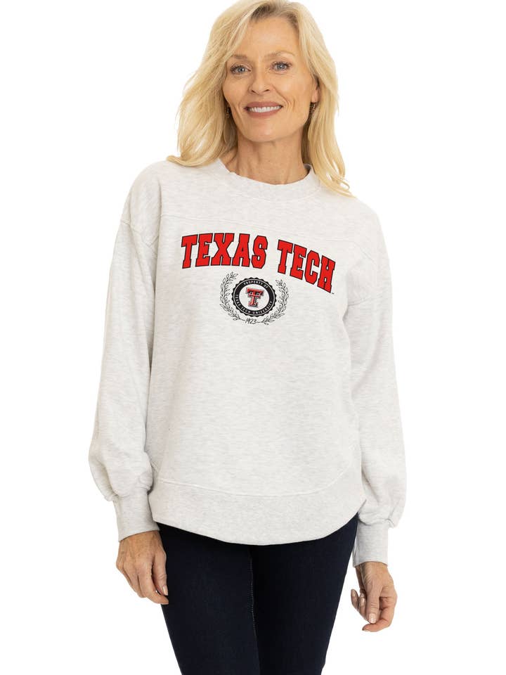 Texas Tech Red Raiders Yvette Crewneck Sweatshirt for wholesale by Flying Colors Apparel