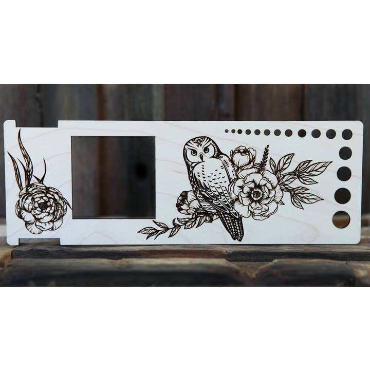 Sunrise Grove - Wholesale Knitting/Crochet Supplies - Owl: 2" Gauge Swatch, Ruler, Needle, Twist Angle, Yarn Gauge3