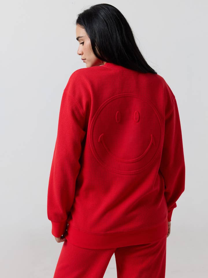 Smiley® Termisk Rundhals, Röd för wholesale av SAMII RYAN