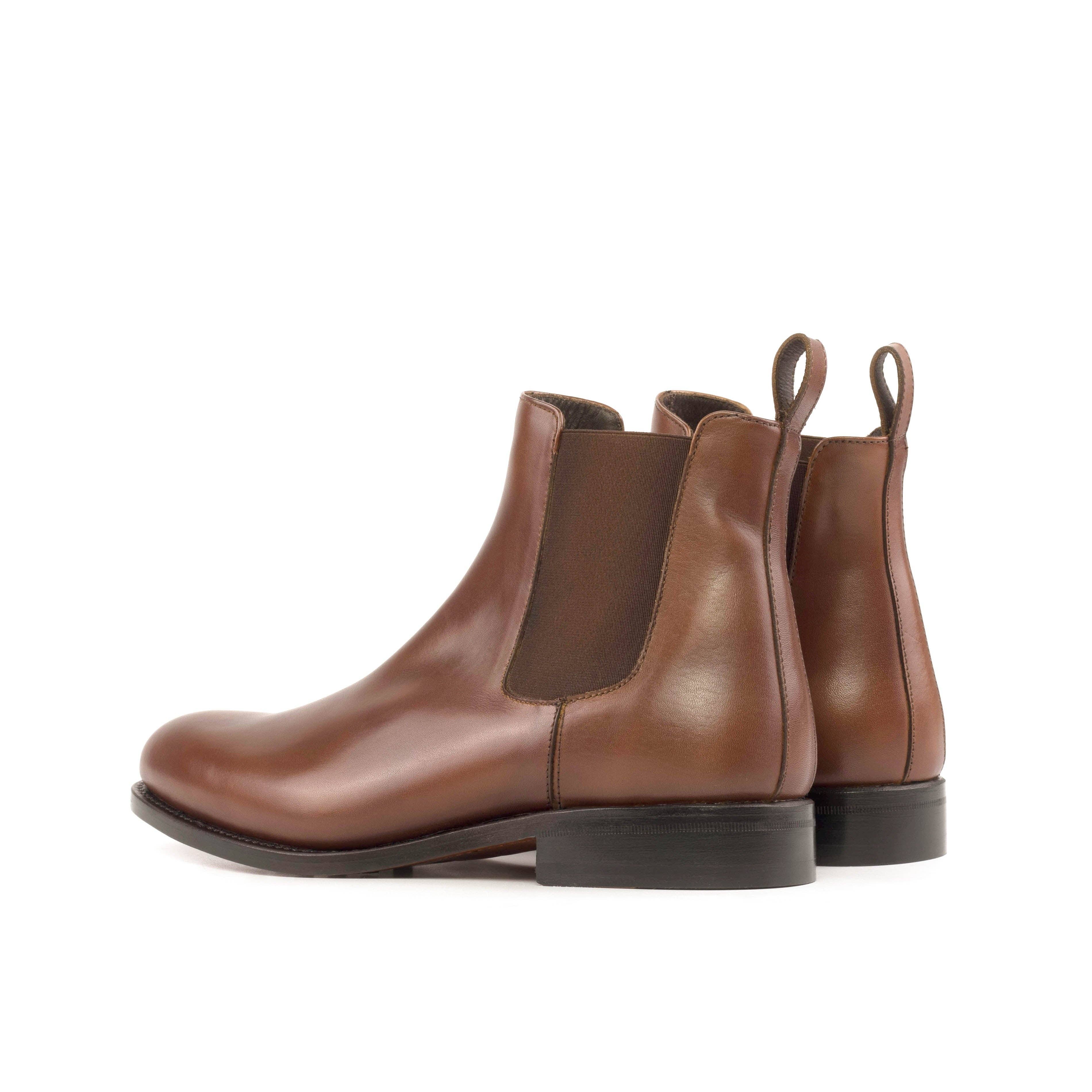 Monza Men's Italian Leather Chelsea Boot in Med Brown for wholesale on Faire5