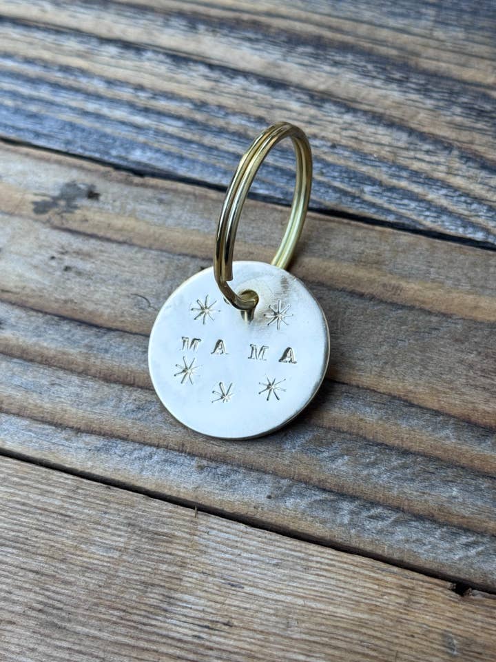 Mama Key Tag and Brass Ring for wholesale by Belle's Nest