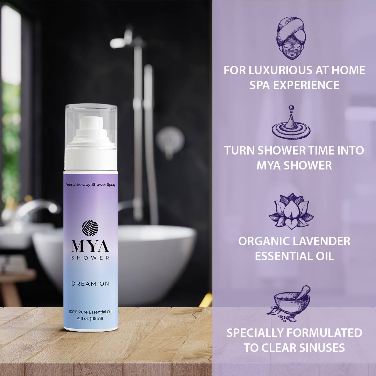 The Midwest Sea Salt Company – Großhandel Aromatherapie-Nebel – Dream On Aromatherapie-Duschnebelspray5